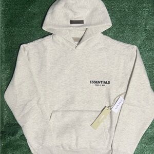 Fear of God Essentials Light Gray Hoodie